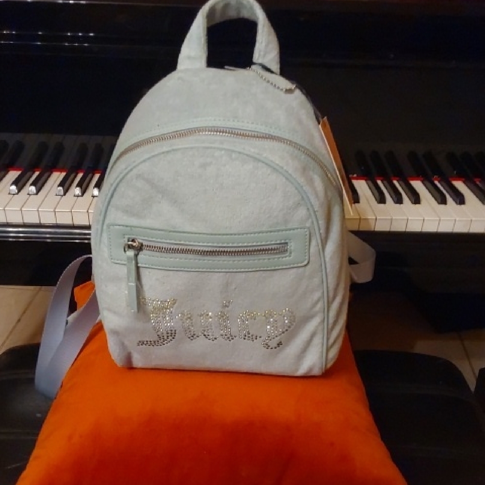 Juicy Couture Light Blue Backpack with Silver Details